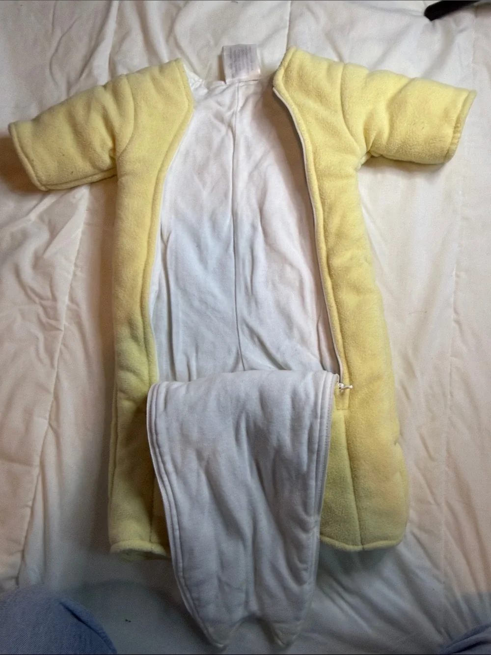 Magic Sleepsuit Baby Fleece One-Piece in Pale Yellow